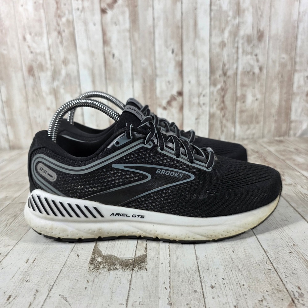 Brooks Ariel GTS 23 Womens Running Shoes Black White 1203901B090 Size 8 Medium B